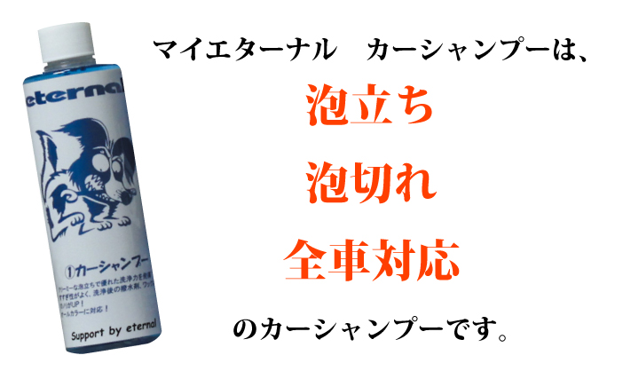 マイエターナル　カーシャンプー　洗車　洗剤　車　掃除　きれい　方法　エターナル (eternal)